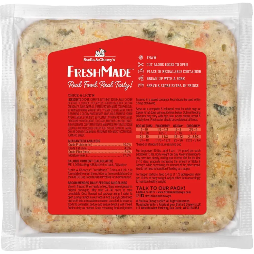 Stella & Chewy's Frozen Food^FreshMade Chick-a-Lick'n Gently Cooked Frozen Dog Food, 16-oz