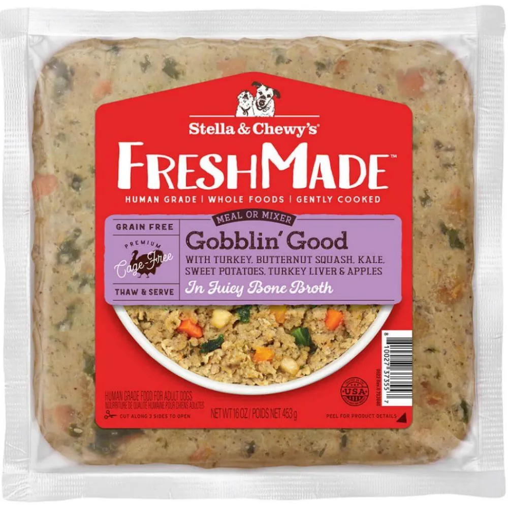 Stella & Chewy's Frozen Food^FreshMade Gobblin' Good Gently Cooked Frozen Dog Food, 16-oz
