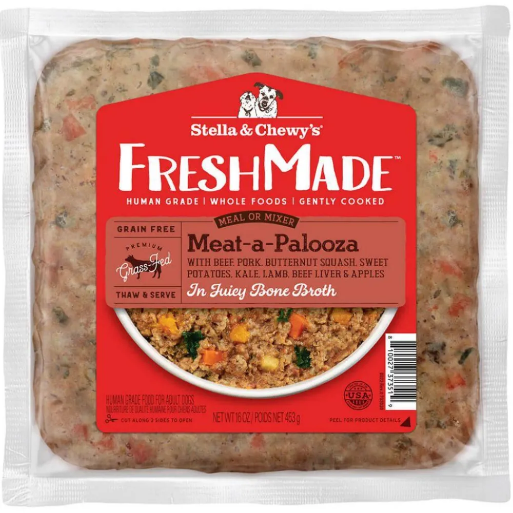Stella & Chewy's Frozen Food^FreshMade Meat-a-Palooza Gently Cooked Frozen Dog Food, 16-oz