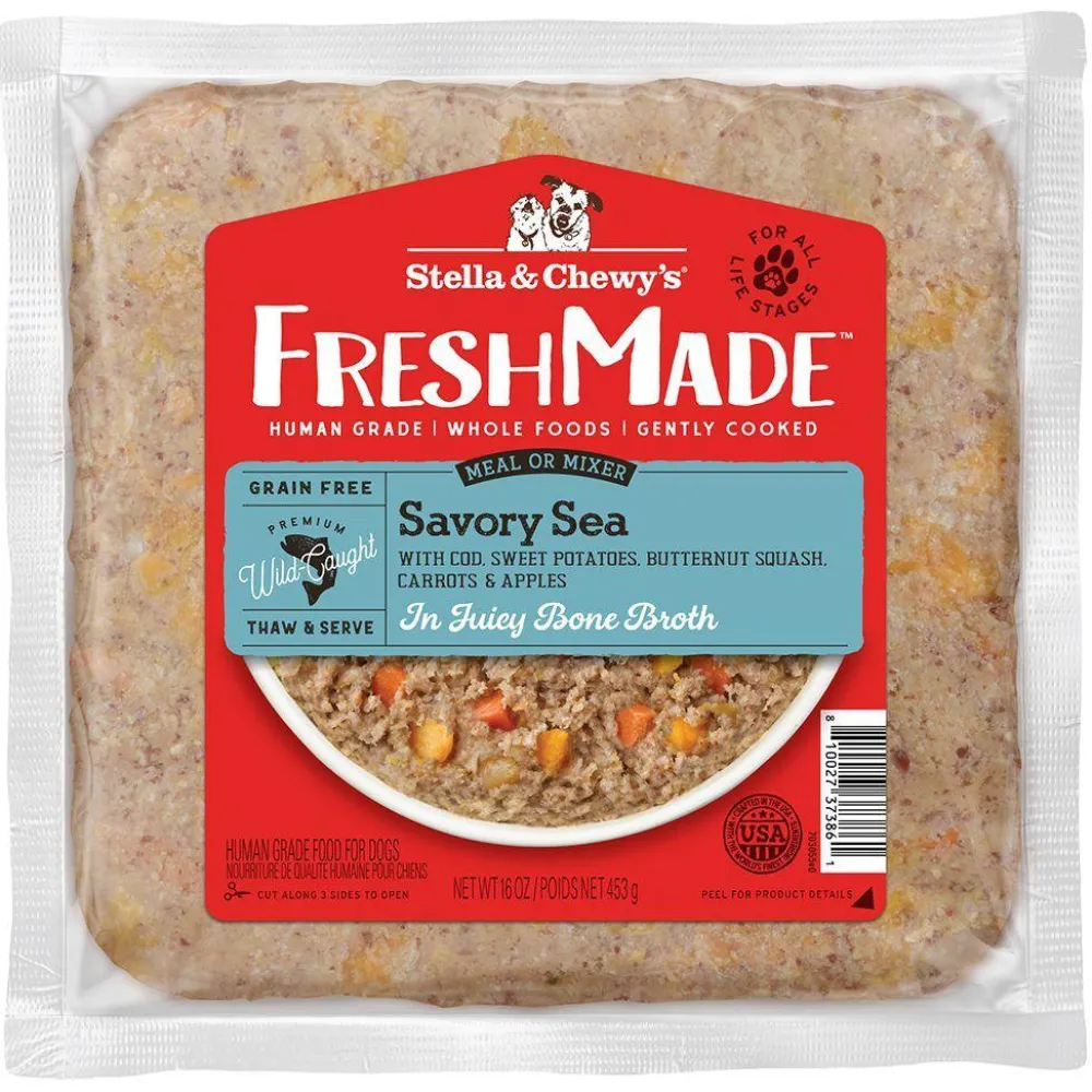 Stella & Chewy's Frozen Food^FreshMade Savory Sea Gently Cooked Frozen Dog Food, 16-oz