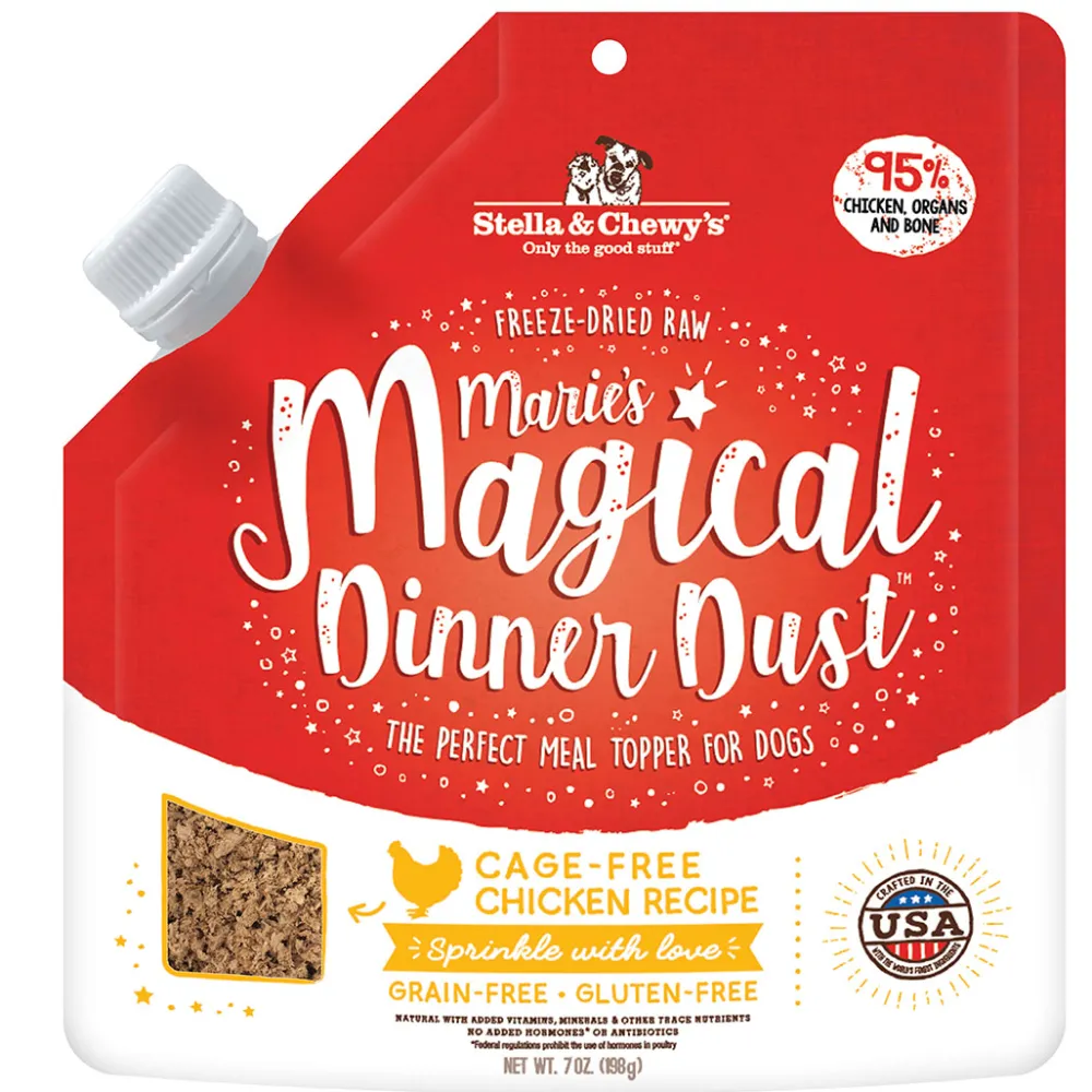 Stella & Chewy's Food Toppings^Marie's Magical Dinner Dust Cage-Free Chicken Freeze-Dried Dog Food Topper, 7-oz