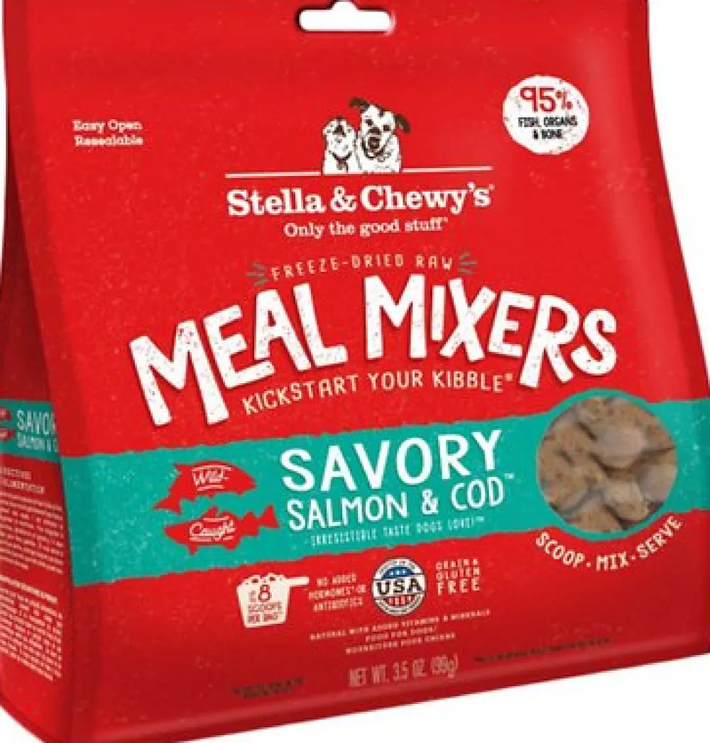 Stella & Chewy's Freeze-Dried Food^Savory Salmon & Cod Meal Mixers Grain-Free Freeze-Dried Dog Food, 3.5-oz