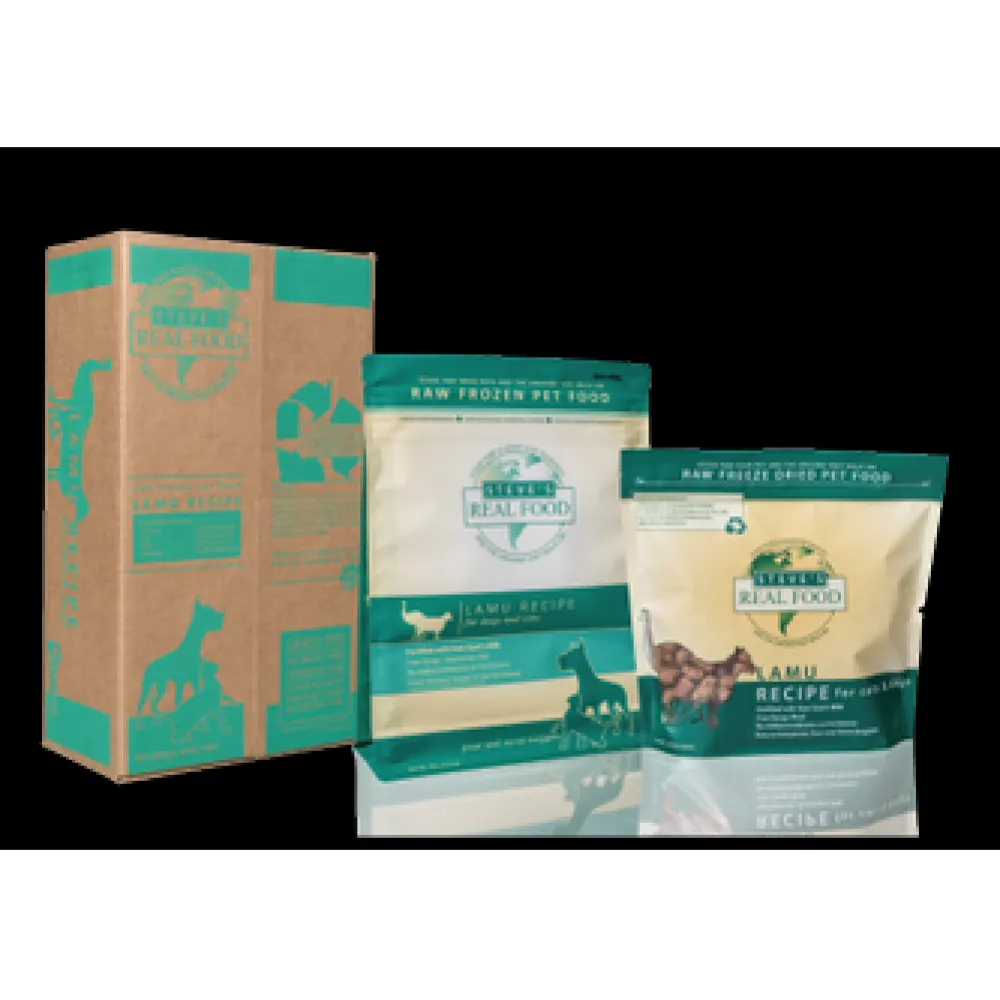 Steve's Real Food Frozen Food^Lamu Recipe Nuggets Frozen Dog Food, 5-lb