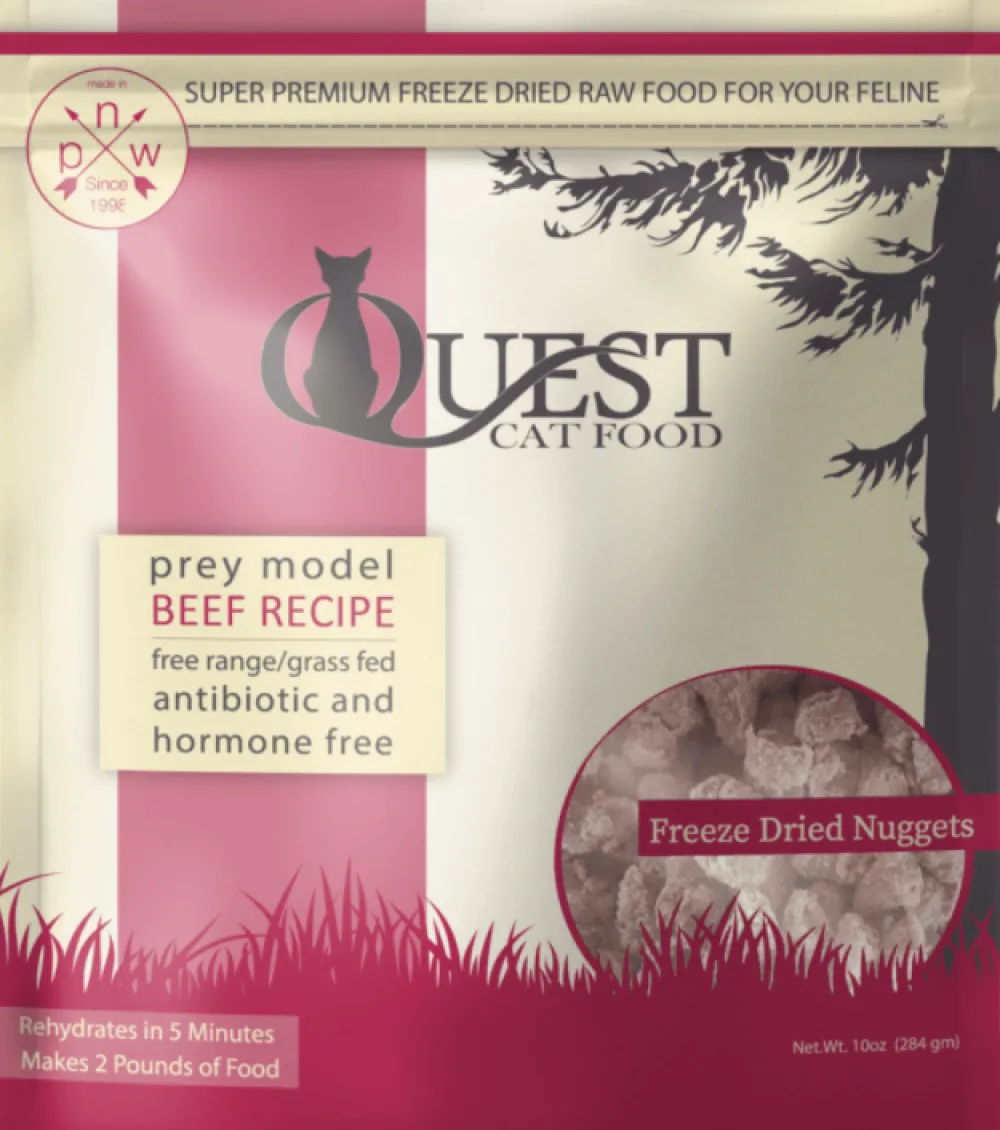 Steve's Real Food Freeze-Dried Food^Quest Beef Nuggets Freeze-Dried Cat Food, 10-oz