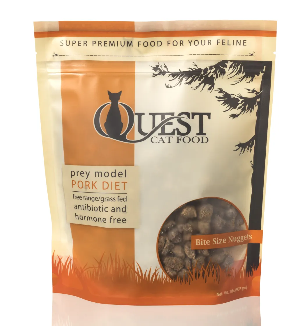 Steve's Real Food Frozen Food^Quest Frozen Pork Diet for Cats, 2-lb