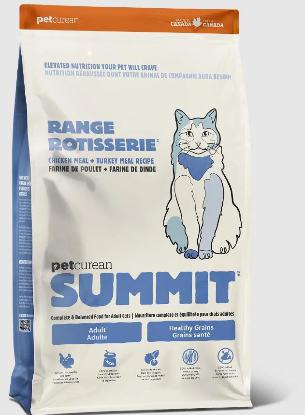 Summit Dry Food^Range Rotisserie Chicken Meal + Turkey Meal Dry Cat Food, 3-lb