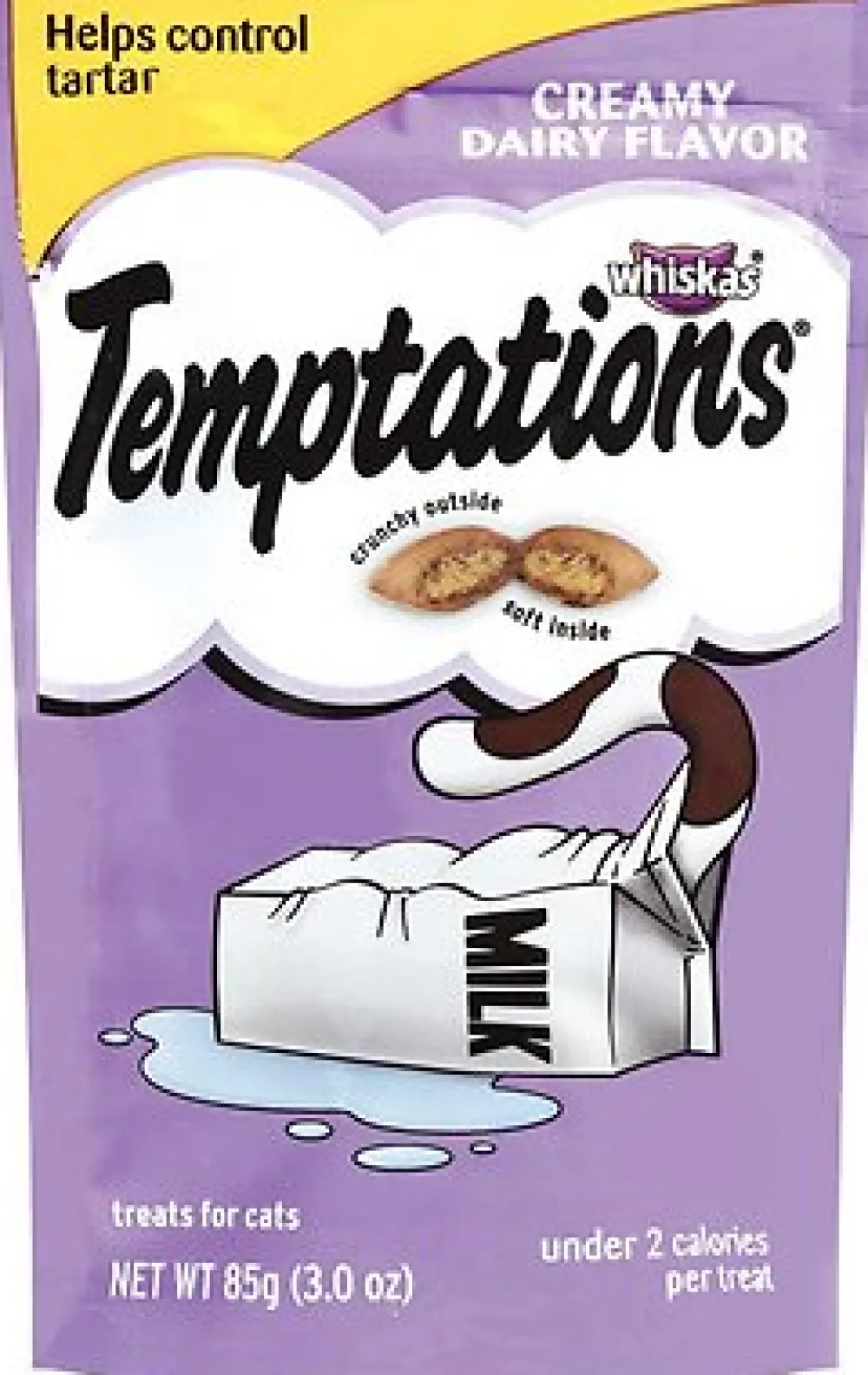 Temptations Crunchy Treats^Creamy Dairy Flavor Cat Treats, 3-oz