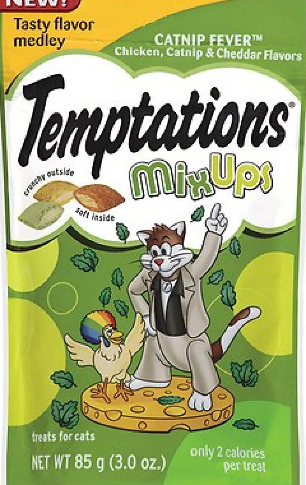 Temptations Crunchy Treats^Mixups Catnip Fever Cat Treats, 3-oz