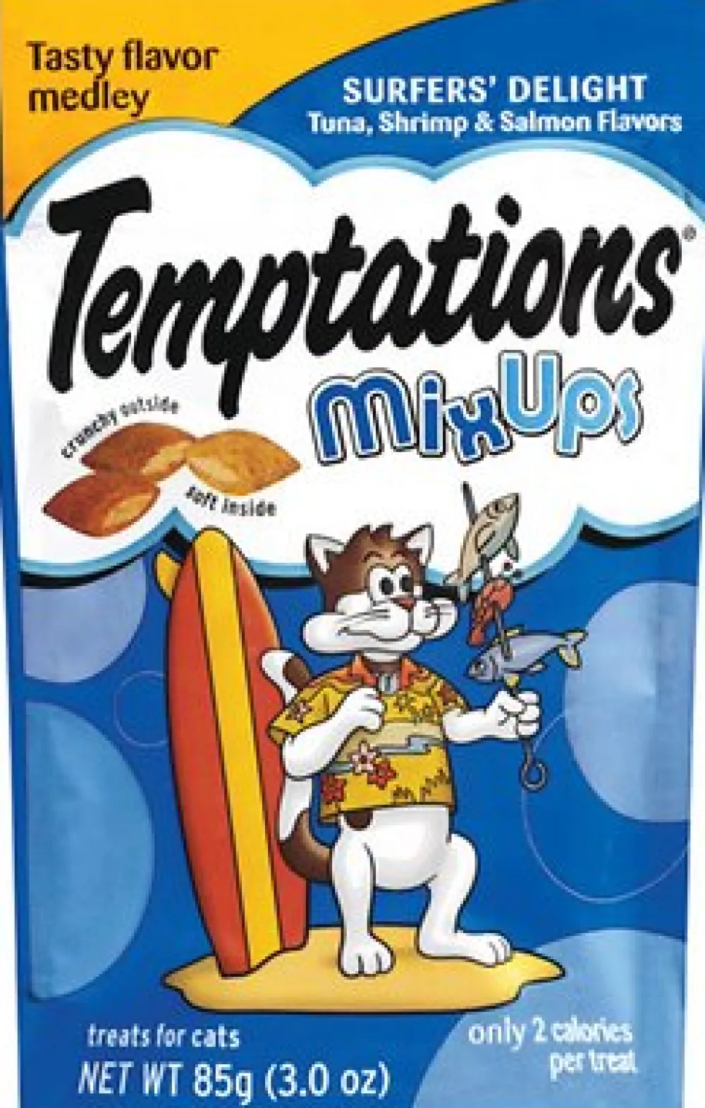 Temptations Crunchy Treats^Mixups Surfers' Delight Cat Treats, 3-oz