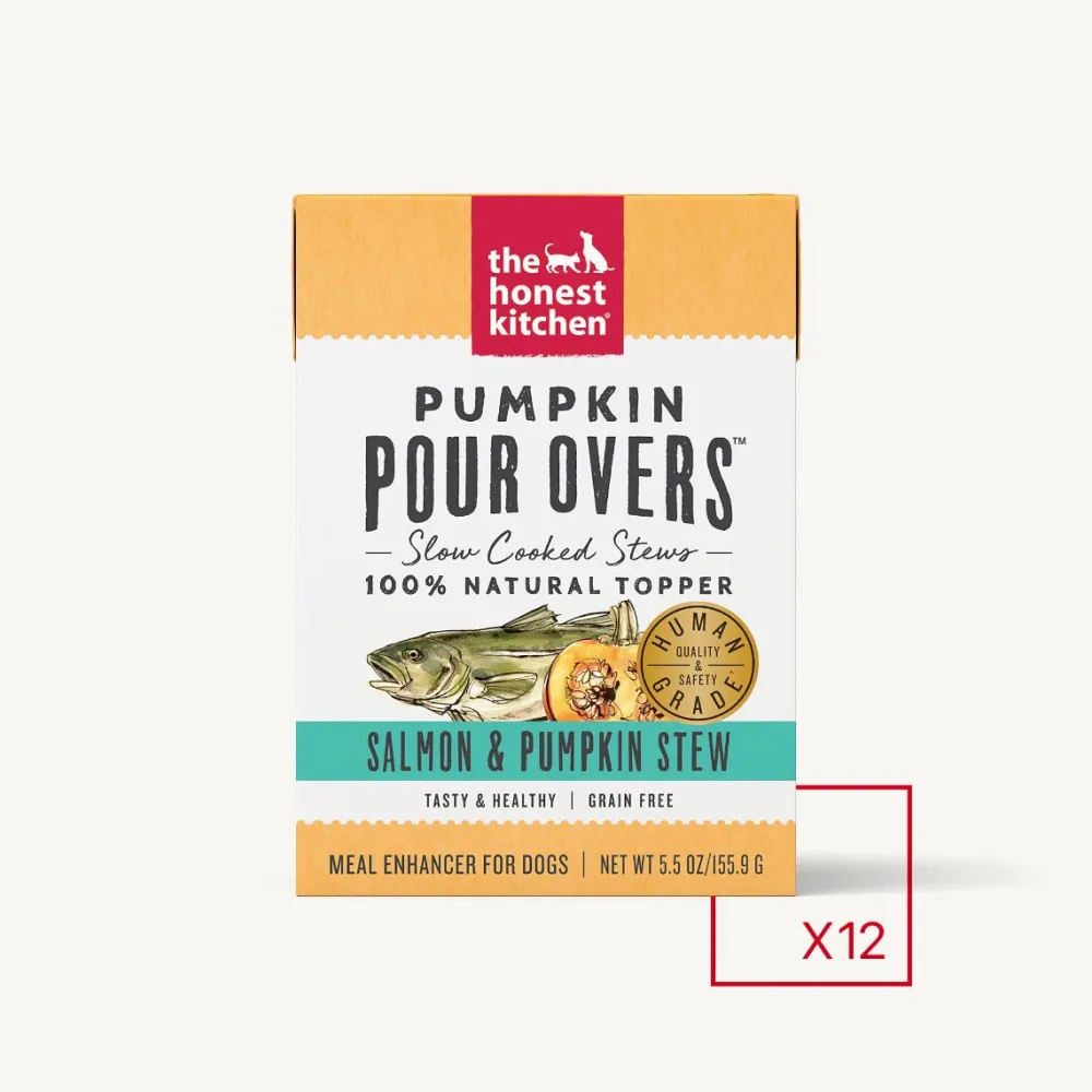 The Honest Kitchen Food Toppings^Pumpkin Pour Overs Salmon & Pumpkin Stew Dog Food Topper, 5.5-oz
