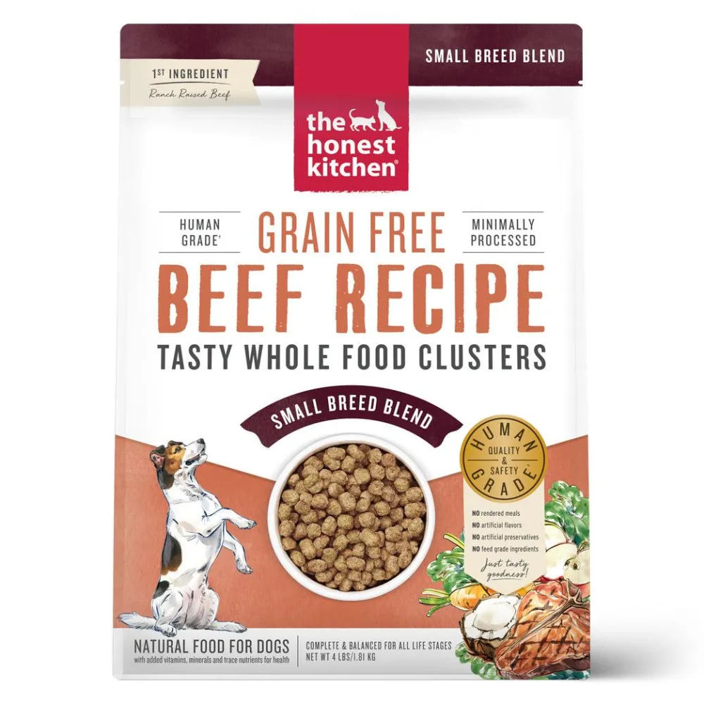 The Honest Kitchen Dry Food^Whole Food Clusters Beef Small Breed Grain-Free Dry Dog Food, 4-lb