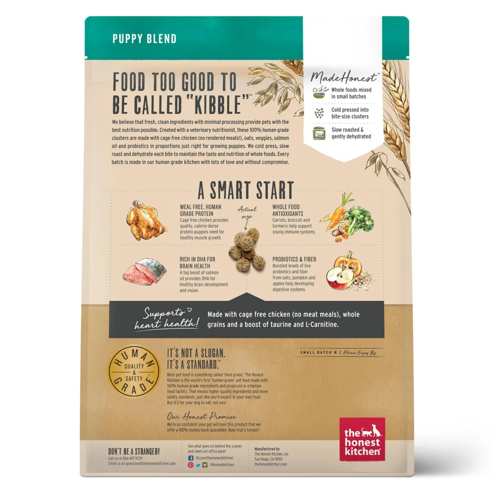 The Honest Kitchen Dry Food^Whole Food Clusters Chicken Puppy Dry Dog Food, 4-lb