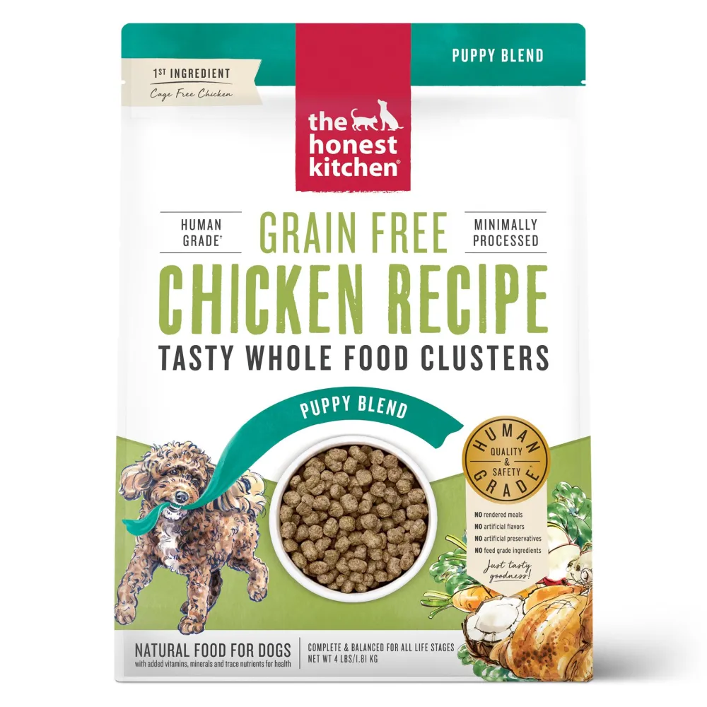 The Honest Kitchen Dry Food^Whole Food Clusters Chicken Puppy Grain-Free Dry Dog Food, 4-lb