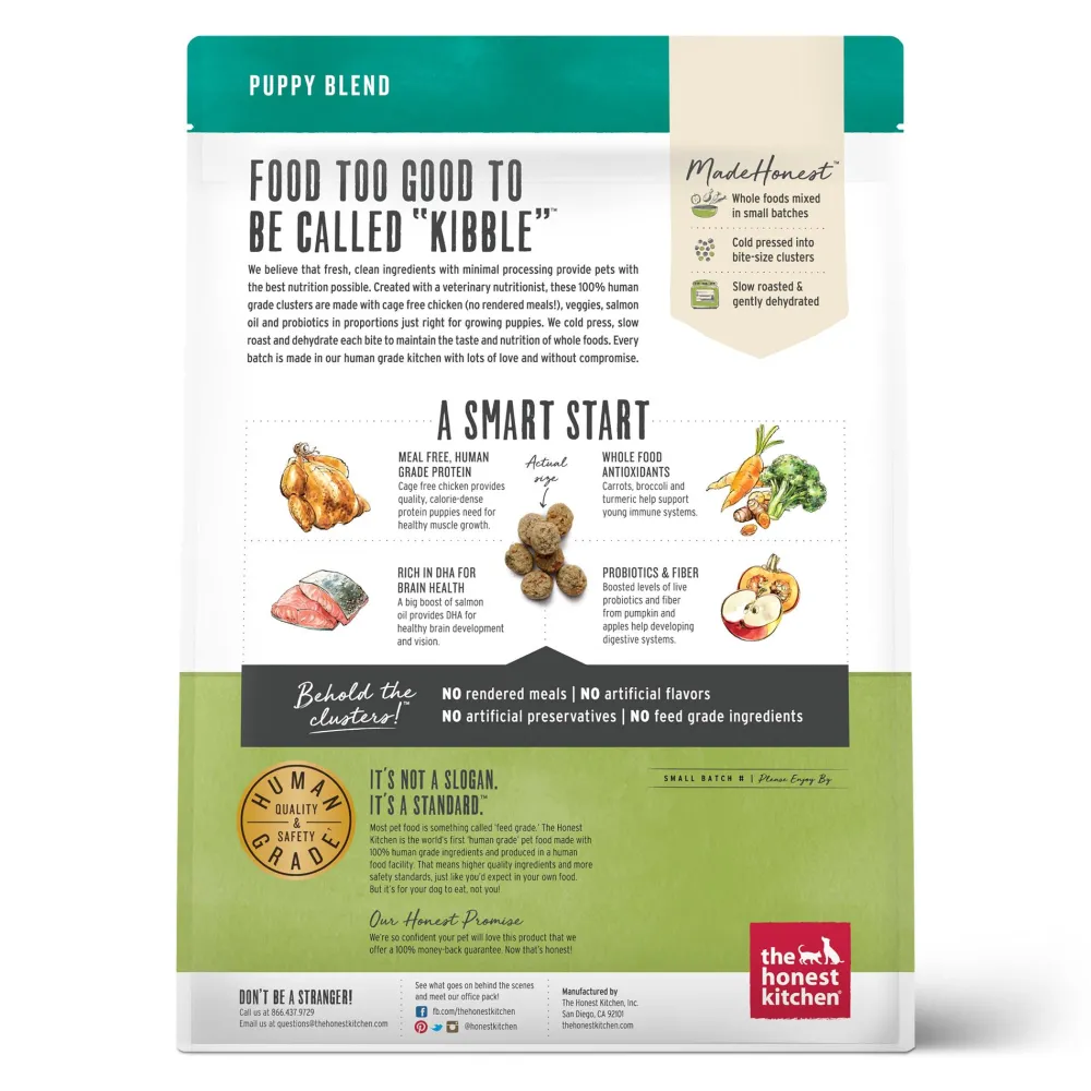 The Honest Kitchen Dry Food^Whole Food Clusters Chicken Puppy Grain-Free Dry Dog Food, 4-lb