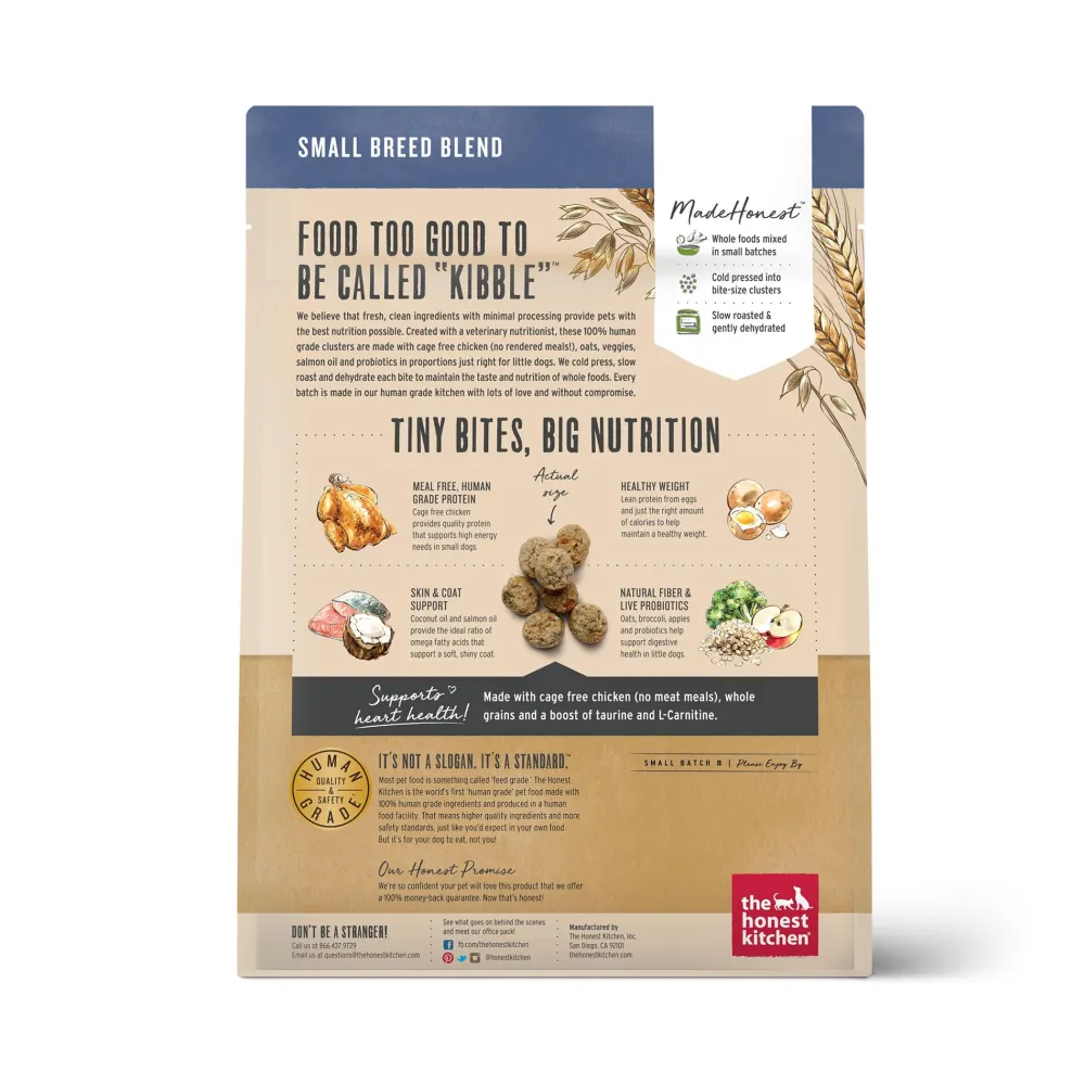 The Honest Kitchen Dry Food^Whole Food Clusters Chicken Small Breed Dry Dog Food, 1-lb