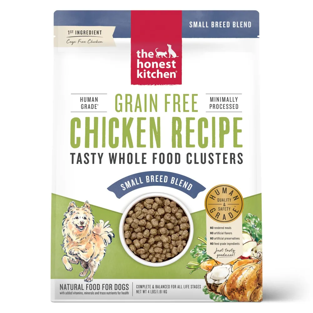 The Honest Kitchen Dry Food^Whole Food Clusters Chicken Small Breed Grain-Free Dry Dog Food, 4-lb