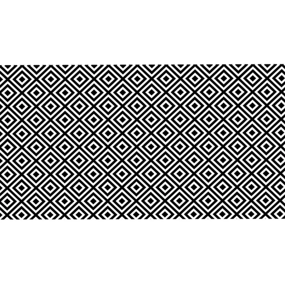 Time To Roar Litter & Accessories | Litter & Accessories^Original Ribbed Foam Litter Mat, Black & White Geometric