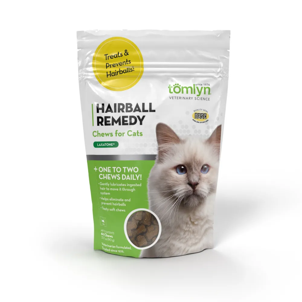 Tomlyn Healthcare | Healthcare^Laxatone Hairball Remedy Chicken Flavor Cat Chews, 60-count