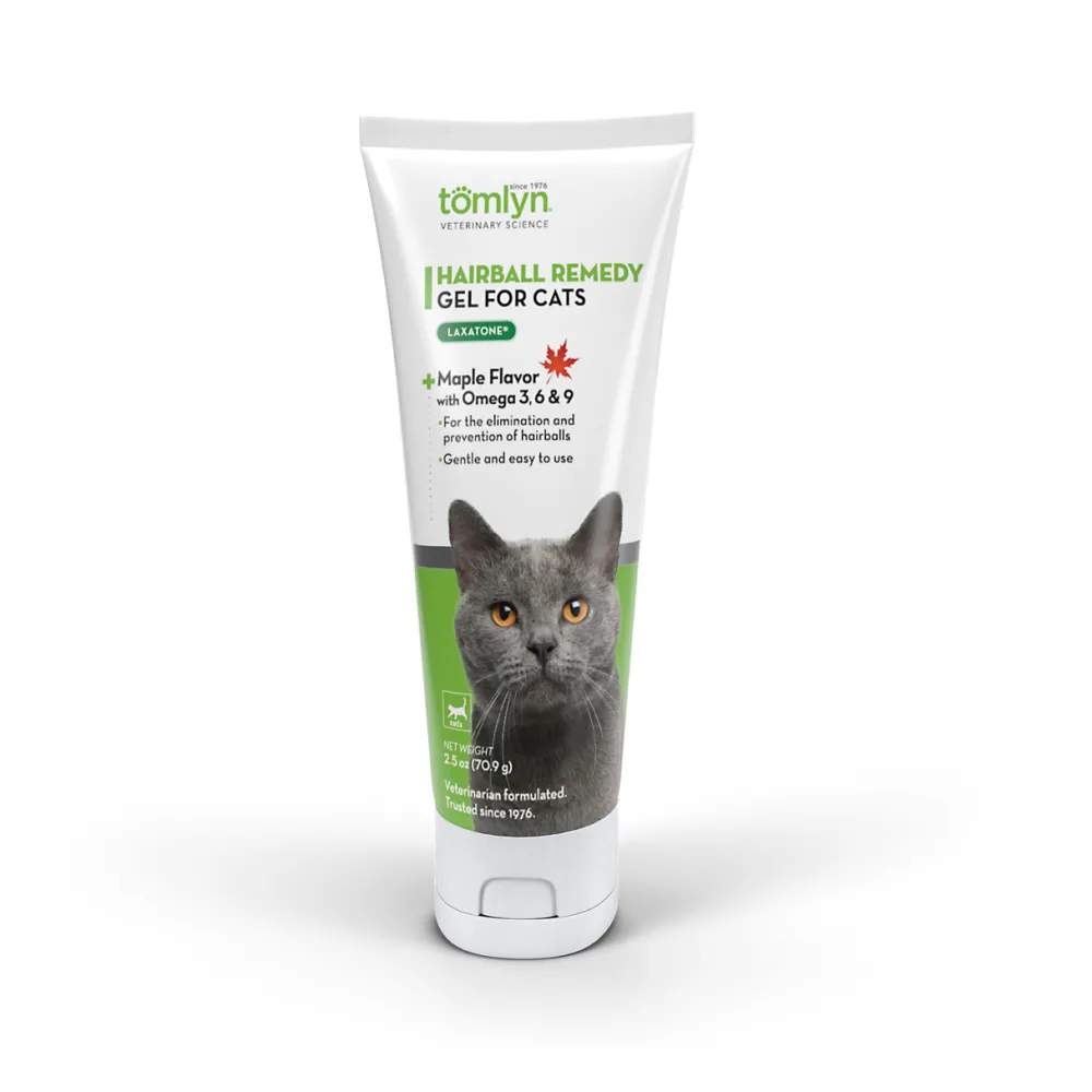 Tomlyn Healthcare | Healthcare^Laxatone Hairball Remedy Maple Flavor Gel Cat Supplement, 2.5-oz