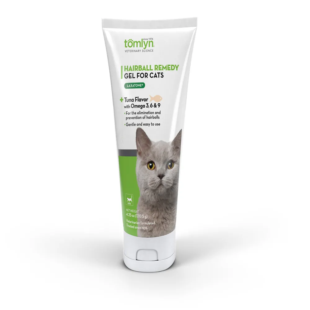 Tomlyn Healthcare | Healthcare^Laxatone Hairball Remedy Tuna Flavor Gel Cat Supplement, 4.25-oz
