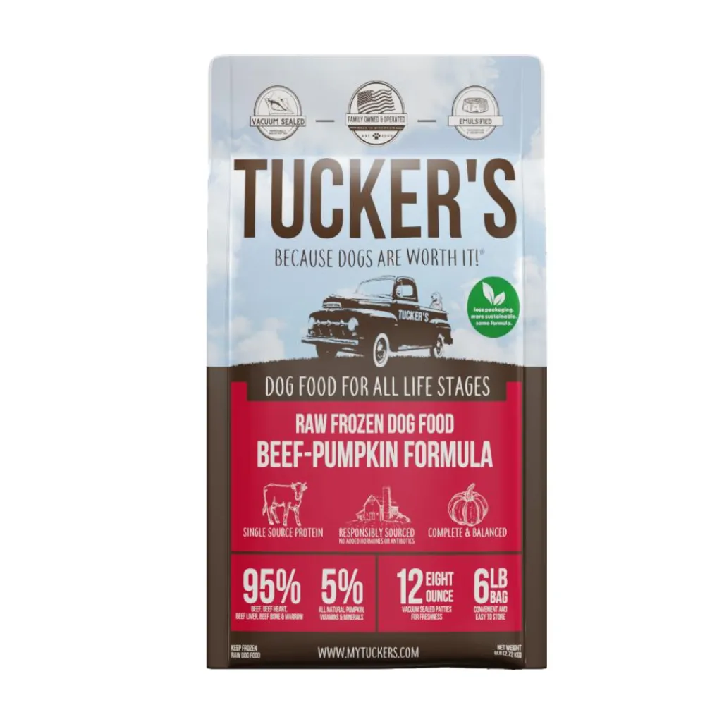 Tucker's Frozen Food^Complete & Balanced Beef & Pumpkin Raw Frozen Dog Food, 6-lb