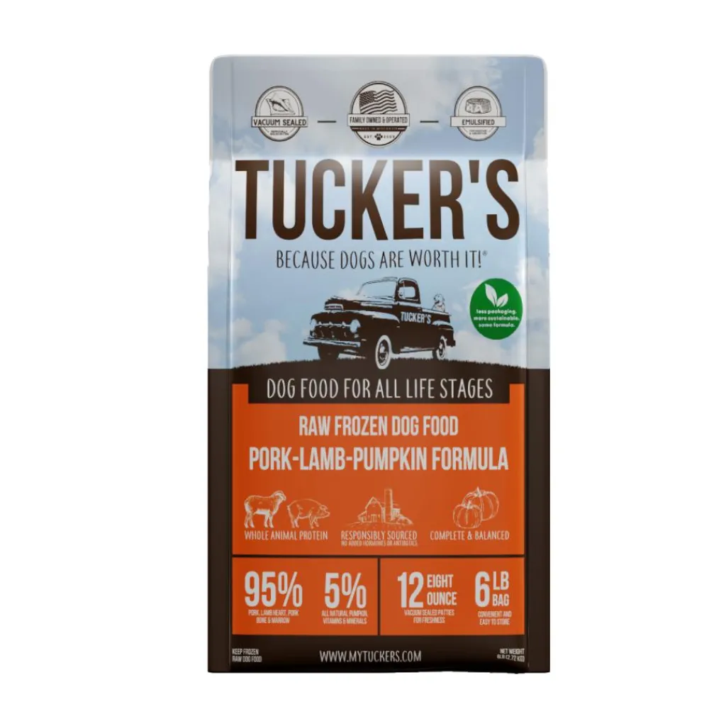 Tucker's Frozen Food^Complete & Balanced Pork, Lamb & Pumpkin Raw Frozen Dog Food, 6-lb
