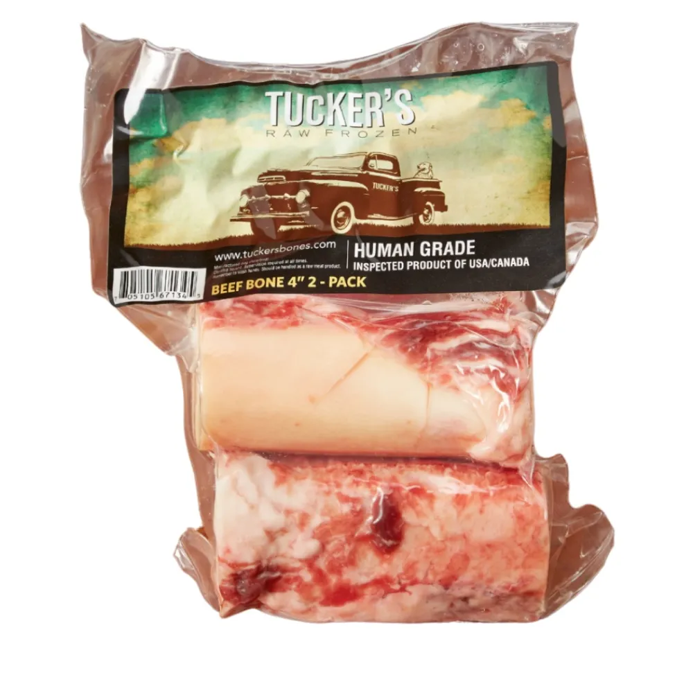 Tucker's Frozen Food^Raw Frozen Beef Bones Food for Dogs, 4-in, 2-pack