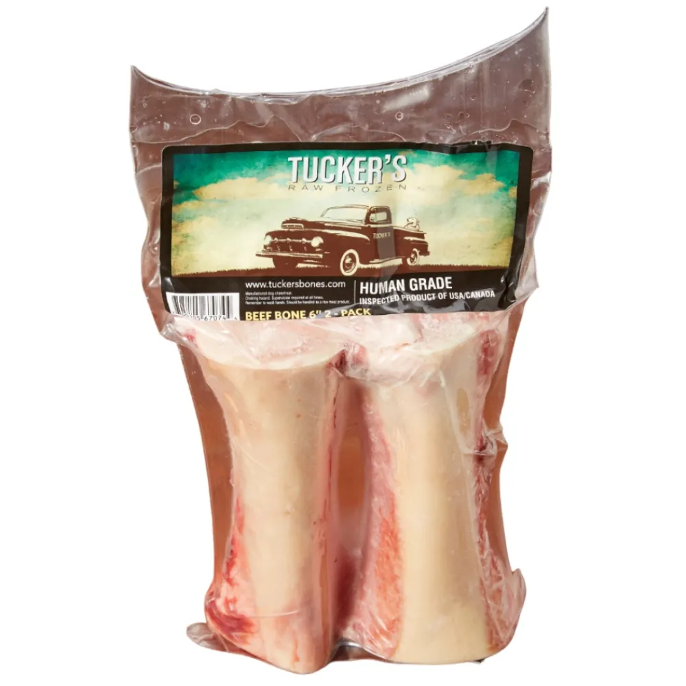 Tucker's Frozen Food^Raw Frozen Beef Bones Food for Dogs, 6-in, 2-pack