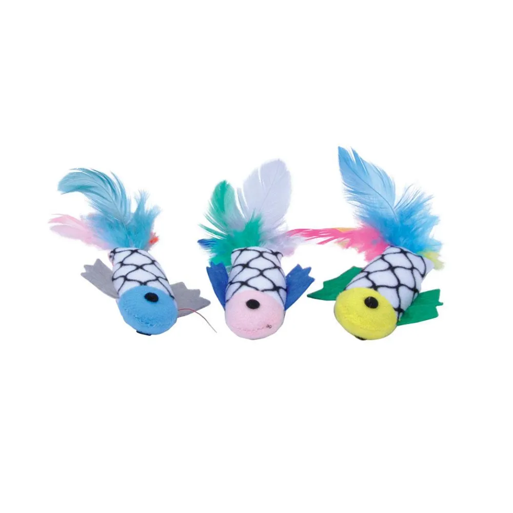 Turbo By Coastal Toys | Toys^Turbo Fish with Feathers Cat Toy, 1-count