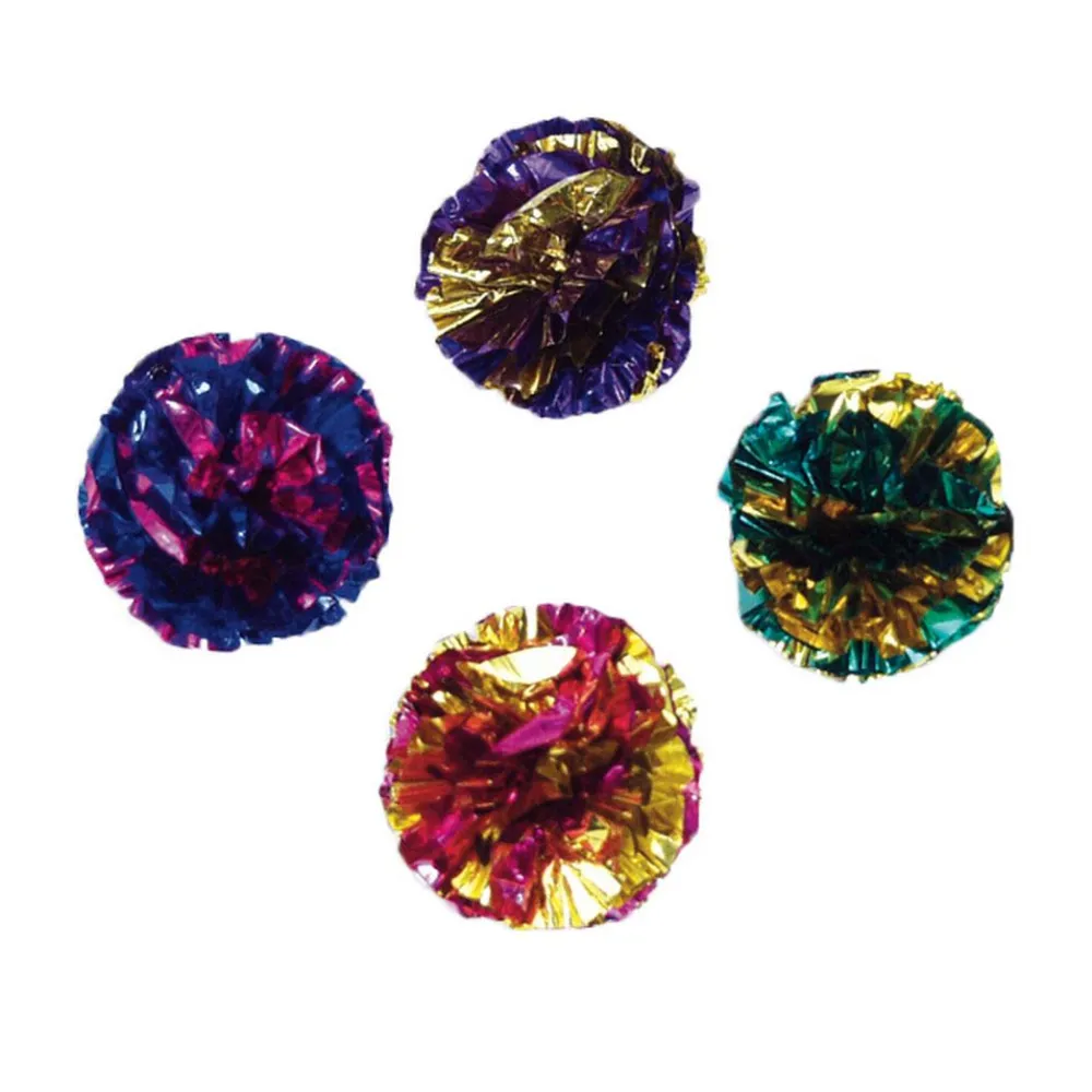 Turbo By Coastal Toys | Toys^Turbo Krinkle Ball Cat Toy, Assorted Colors, 4-pk