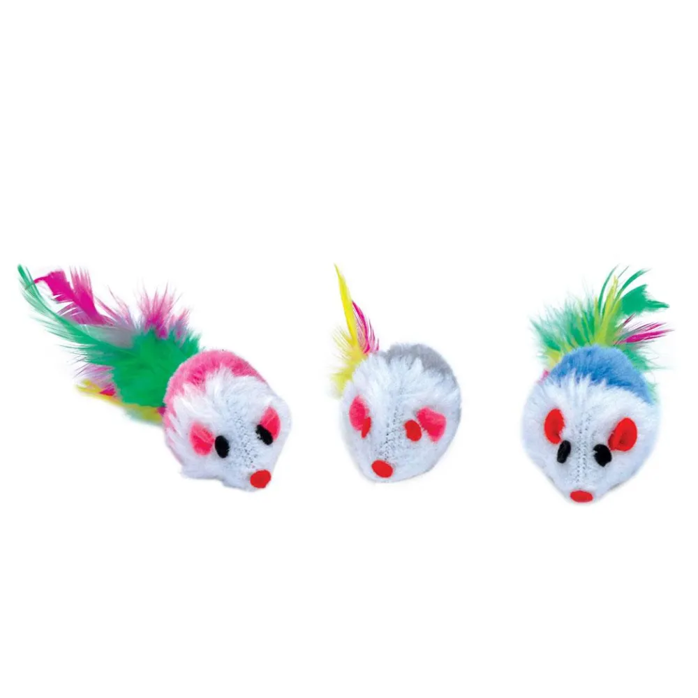 Turbo By Coastal Toys | Toys^Turbo Mouse with Feathers Cat Toy, 1-count