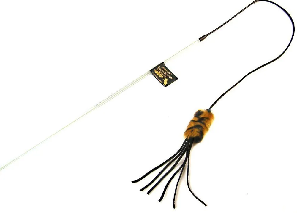 Vee Enterprises Toys | Toys^Vee PURRfect Leather Bouncer Wand Cat Toy, Color Varies, 18-in