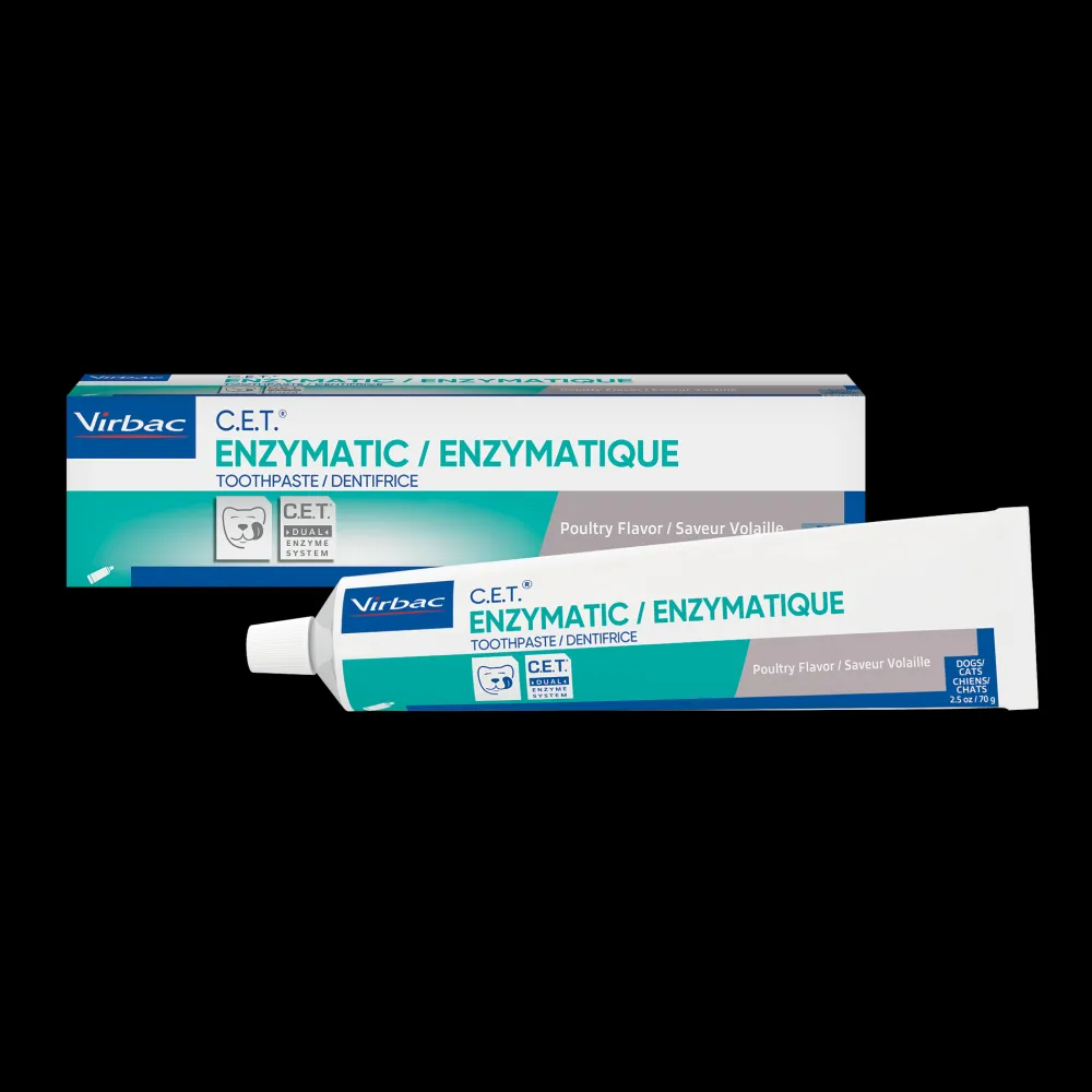 Virbac Dental Care | Dental Care^C.E.T. Enzymatic Poultry Flavor Dog & Cat Toothpaste, 70 gram