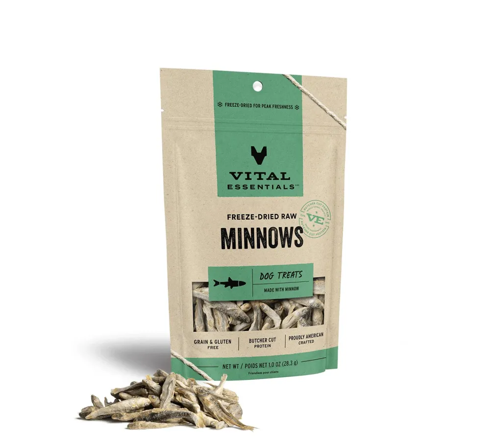 Vital Essentials Freeze-Dried Treats^Minnows Freeze-Dried Raw Dog Treats, 1-oz
