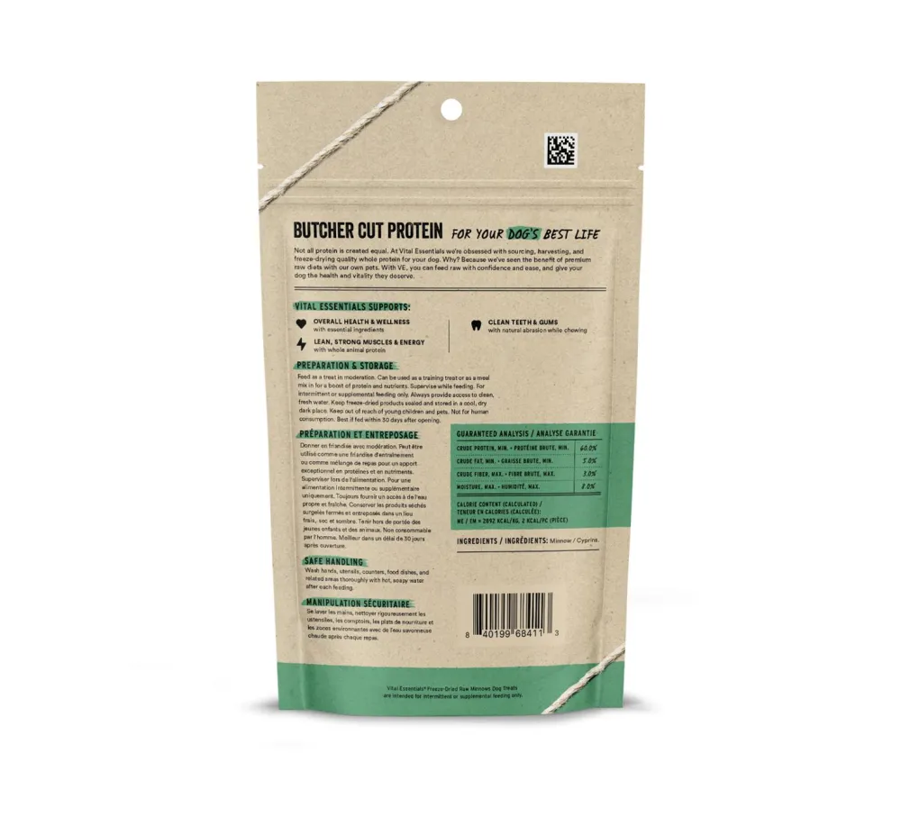 Vital Essentials Freeze-Dried Treats^Minnows Freeze-Dried Raw Dog Treats, 1-oz