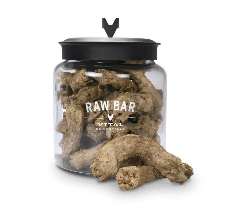 Vital Essentials Freeze-Dried Treats | Freeze-Dried Treats^RAW BAR Chicken Necks Freeze-Dried Raw Dog & Cat Treats, 1-count