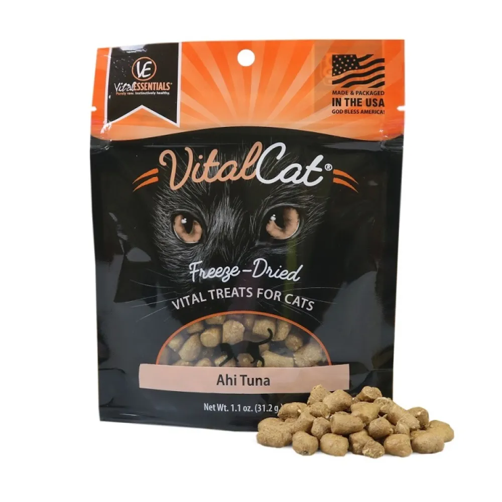 Vital Essentials Freeze-Dried Treats^Vital Cat Treats Ahi Tuna Freeze-Dried Cat Treats, 1.1-oz (**)