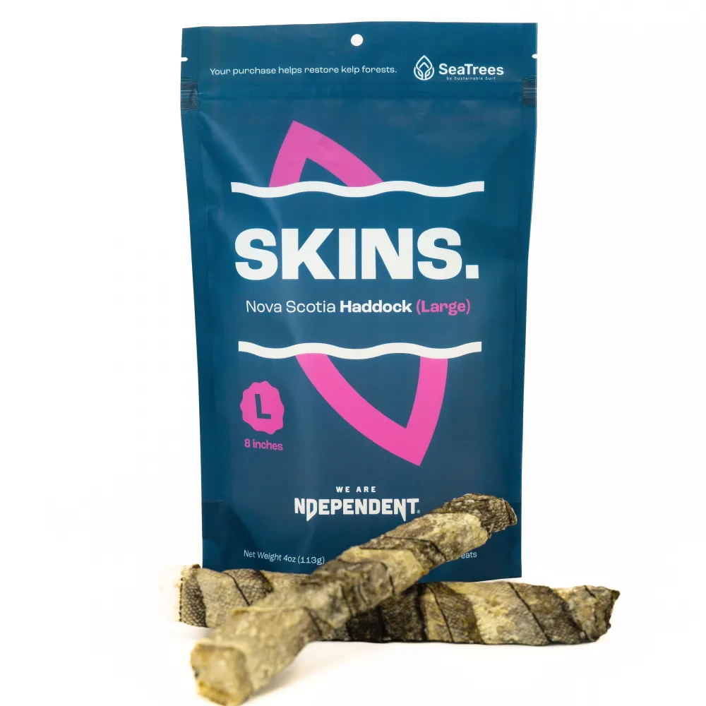 We Are Ndependent Air-Dried & Dehydrated Treats^SKINS Nova Scotia Haddock Dog Treats, Large, 25-oz