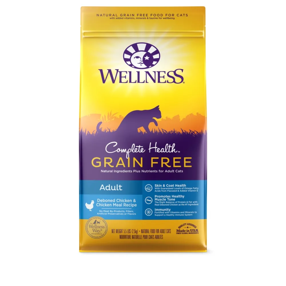 Wellness Dry Food^Complete Health Grain-Free Adult Chicken Dry Cat Food, 5.5-lb