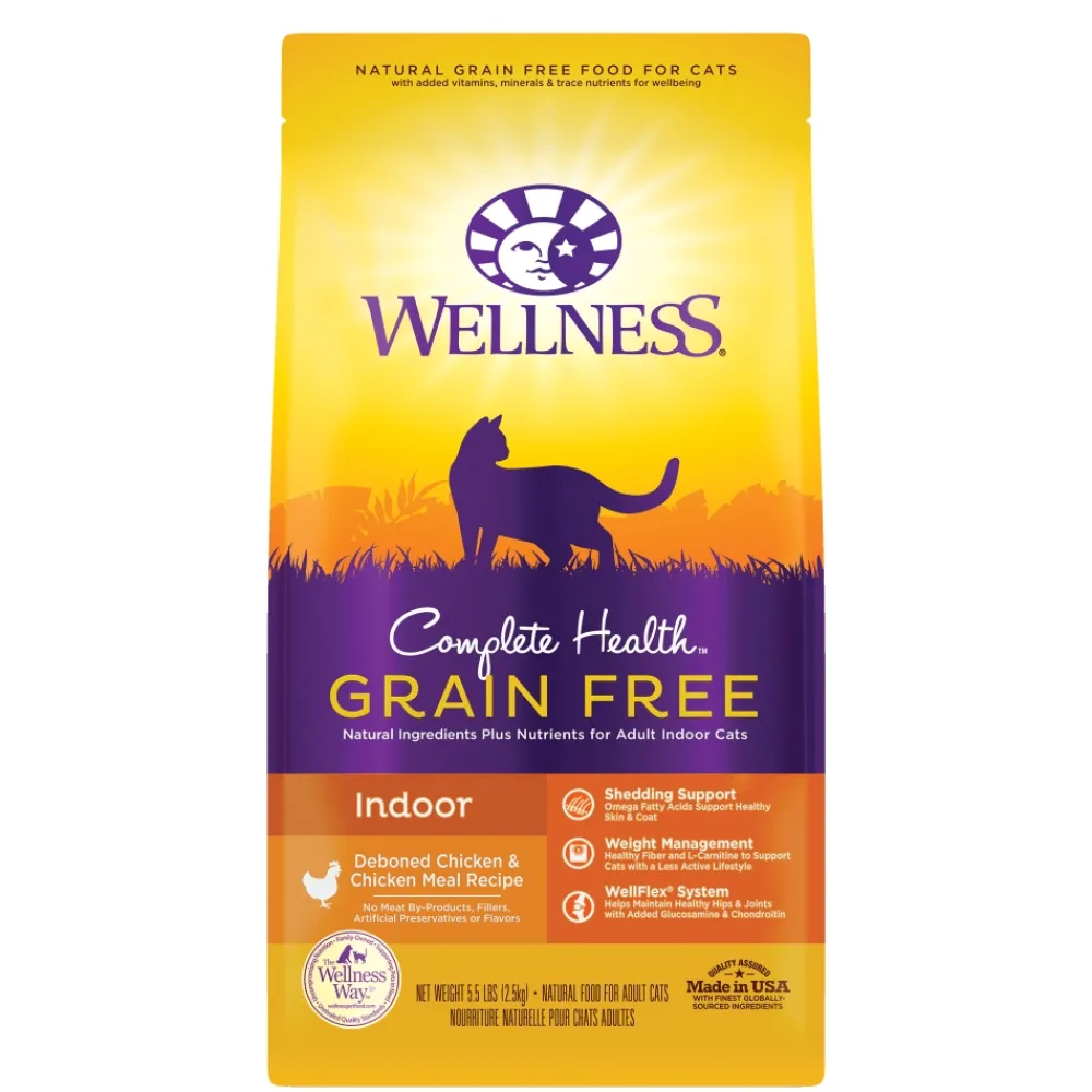 Wellness Dry Food^Complete Health Grain-Free Indoor Chicken Dry Cat Food, 5.5-lb