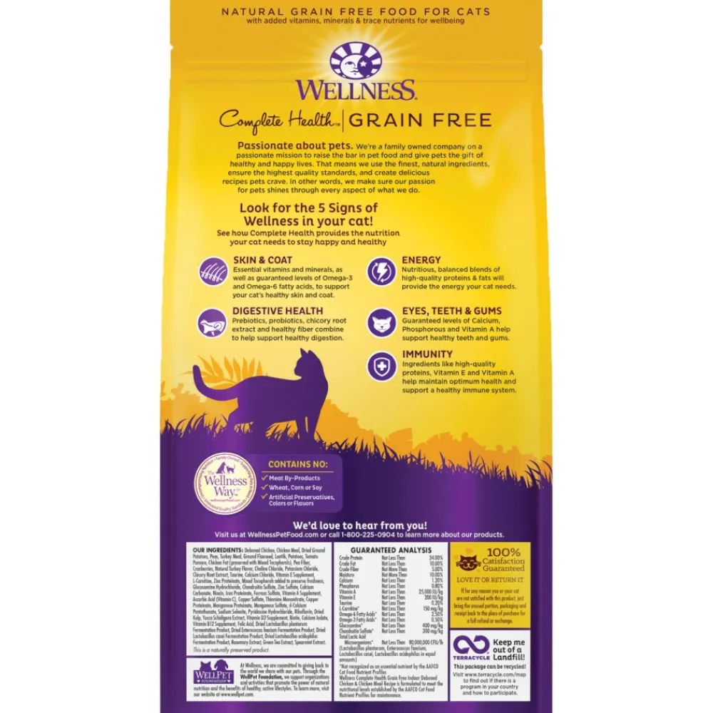 Wellness Dry Food^Complete Health Grain-Free Indoor Chicken Dry Cat Food, 5.5-lb