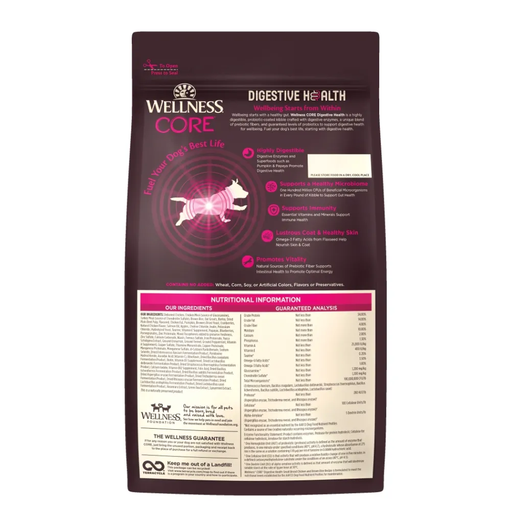 Wellness Dry Food^CORE Digestive Health Small Breed Chicken Dry Dog Food, 4-lb