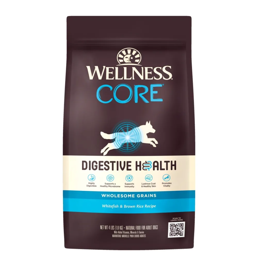 Wellness Dry Food^CORE Digestive Health Whitefish & Brown Rice Dry Dog Food, 4-lb