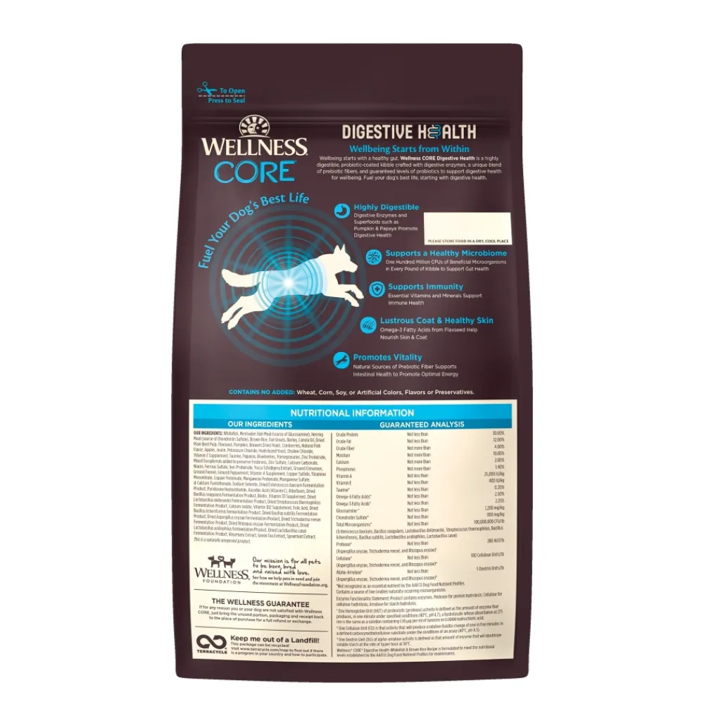 Wellness Dry Food^CORE Digestive Health Whitefish & Brown Rice Dry Dog Food, 4-lb