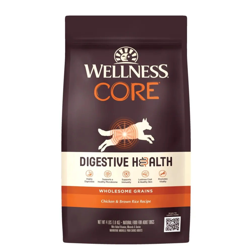 Wellness Dry Food^CORE Digestive Health Wholesome Grains Chicken Dry Dog Food, 4-lb
