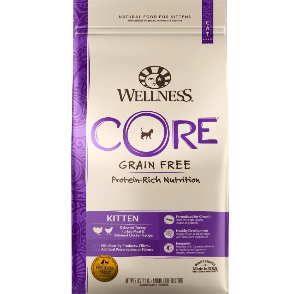 Wellness Dry Food^CORE Grain-Free Kitten Formula Dry Cat Food, 5-lb