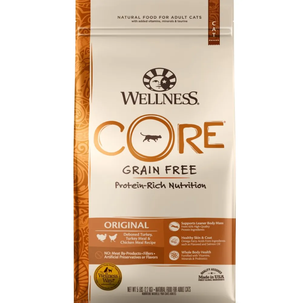 Wellness Dry Food^CORE Original Formula Grain-Free Dry Cat Food, 5-lb