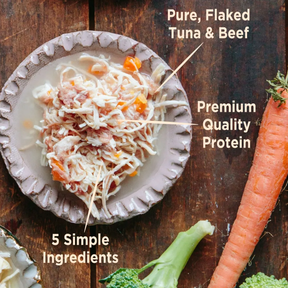Wellness Food Toppings^CORE Simply Shreds Grain-Free Tuna, Beef & Carrots Wet Dog Food Topper, 2.8-oz