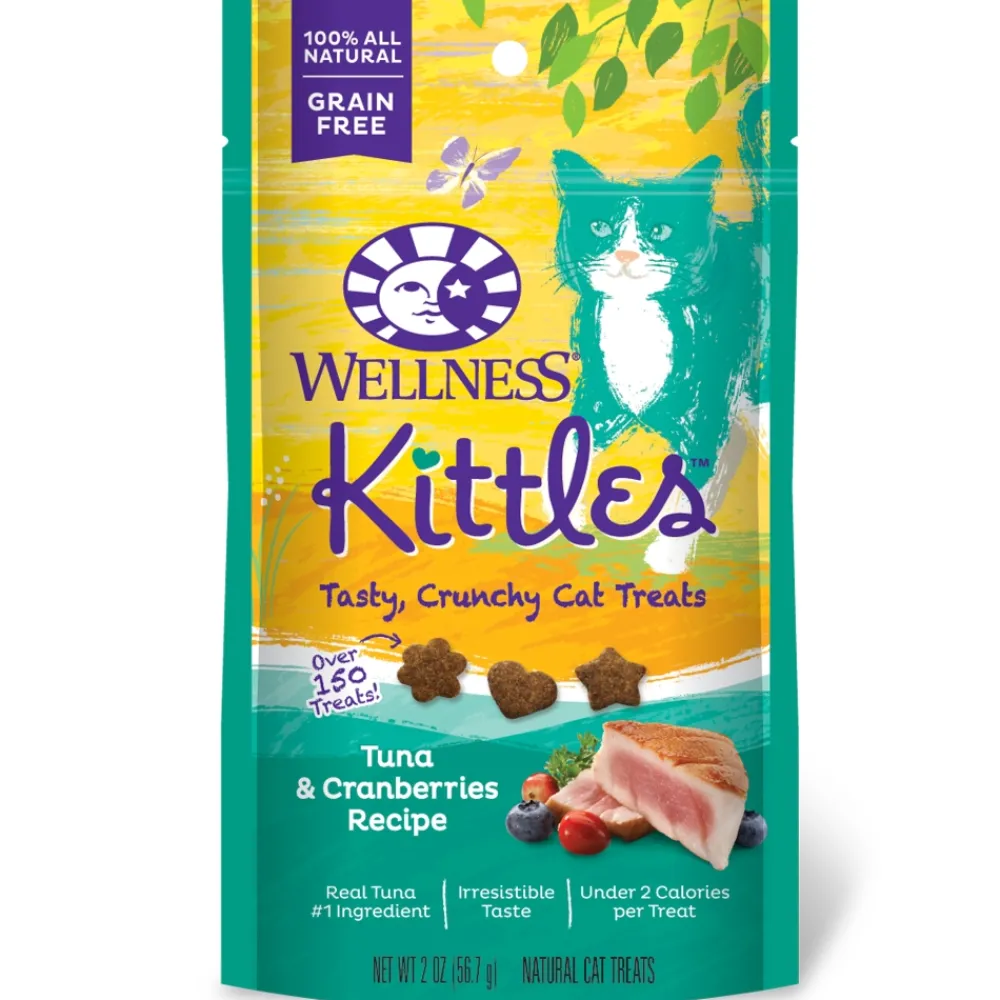Wellness Crunchy Treats^Kittles Grain-Free Tuna & Cranberries Crunchy Cat Treats, 2-oz