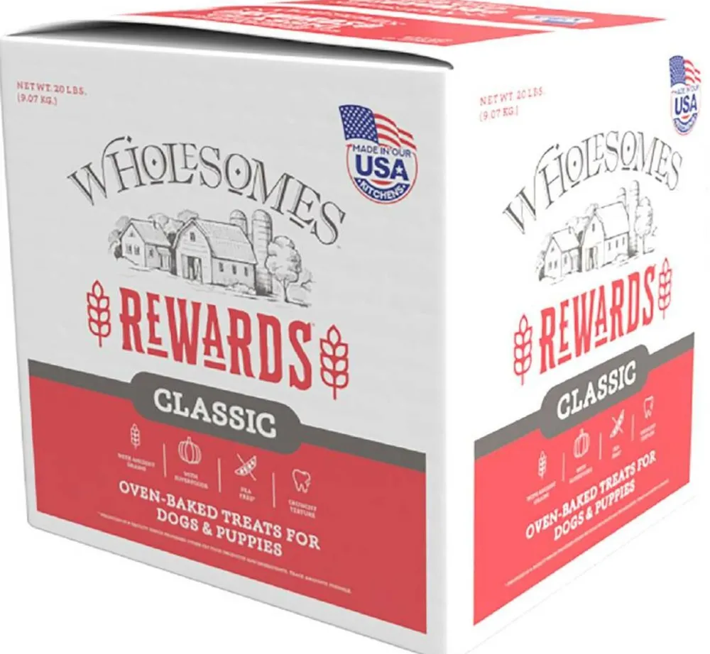 Wholesomes Biscuits & Crunchy Treats^Rewards Originals Classic Jumbo Dog Treats, 20-lb
